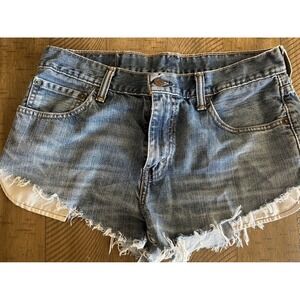 Vintage Levi's 527 Distressed Denim Cut-Off Shorts‎ – Size 32